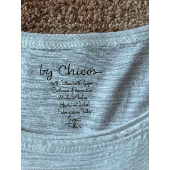 CHICO’S Women’s Heart of lace T-Shirt Size M - Picture 2 of 8